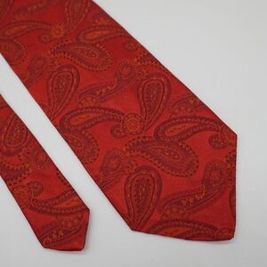 Robert Talbott Best Of‎ Class Red Woven Paisley Silk Tie Mad In USA